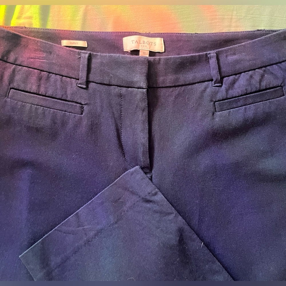 Talbots curvy navy blue pants, Size 10 - Picture 2 of 5